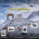Snow-covered mountains in Spiti Valley during winter